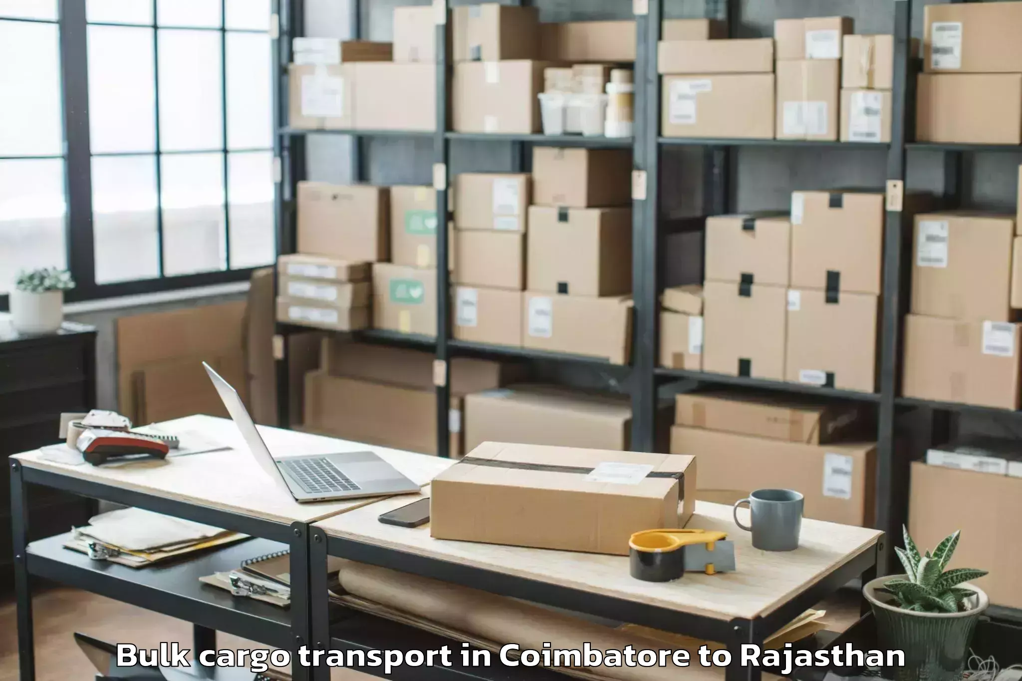 Reliable Coimbatore to Dungarpur Bulk Cargo Transport